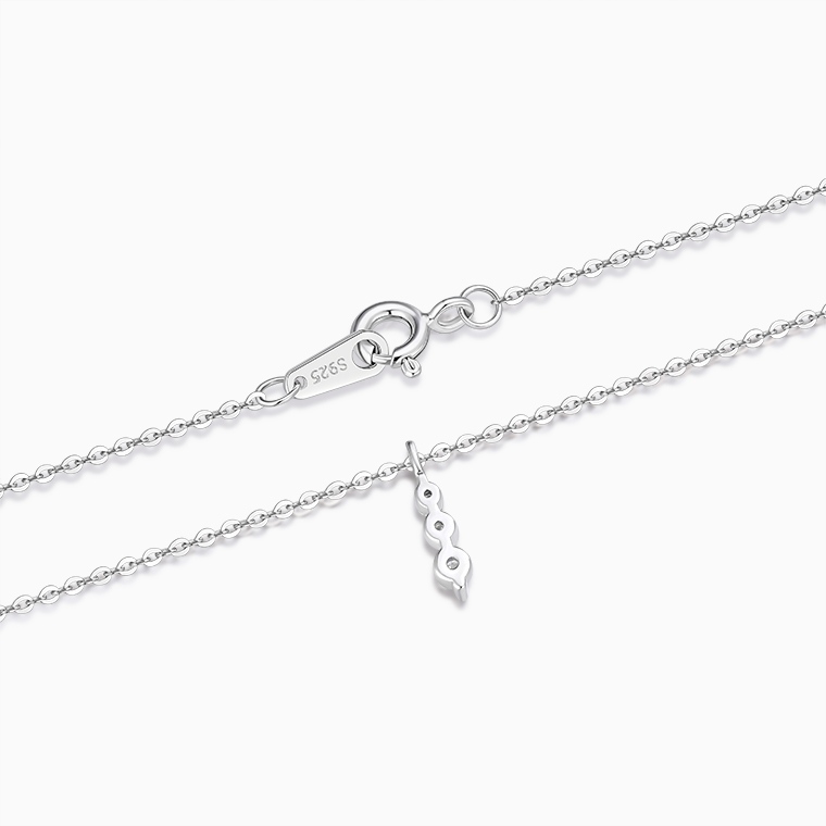 Shining Star Jewelry Women's Luxury Sparkling Moissanite Pendant Fine Necklace