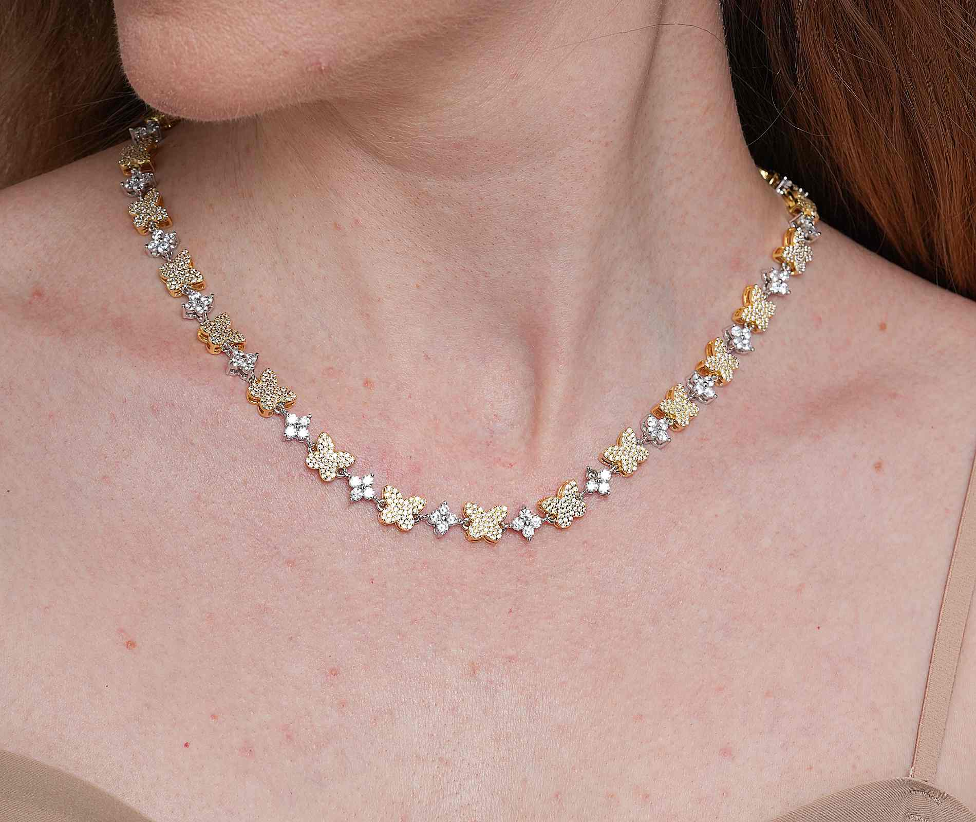 Shining Star Jewelry Fashion Trend Iced Out Zircon Women's Butterfly Necklace Shining Star Jewelry Fashion Trend Iced Out Zircon Women's Butterfly Necklace