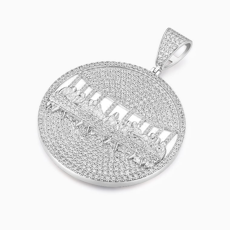 Shining Star Jewelry Hiphop Rapper iced Moissanite Jesus The Last Supper Pendant