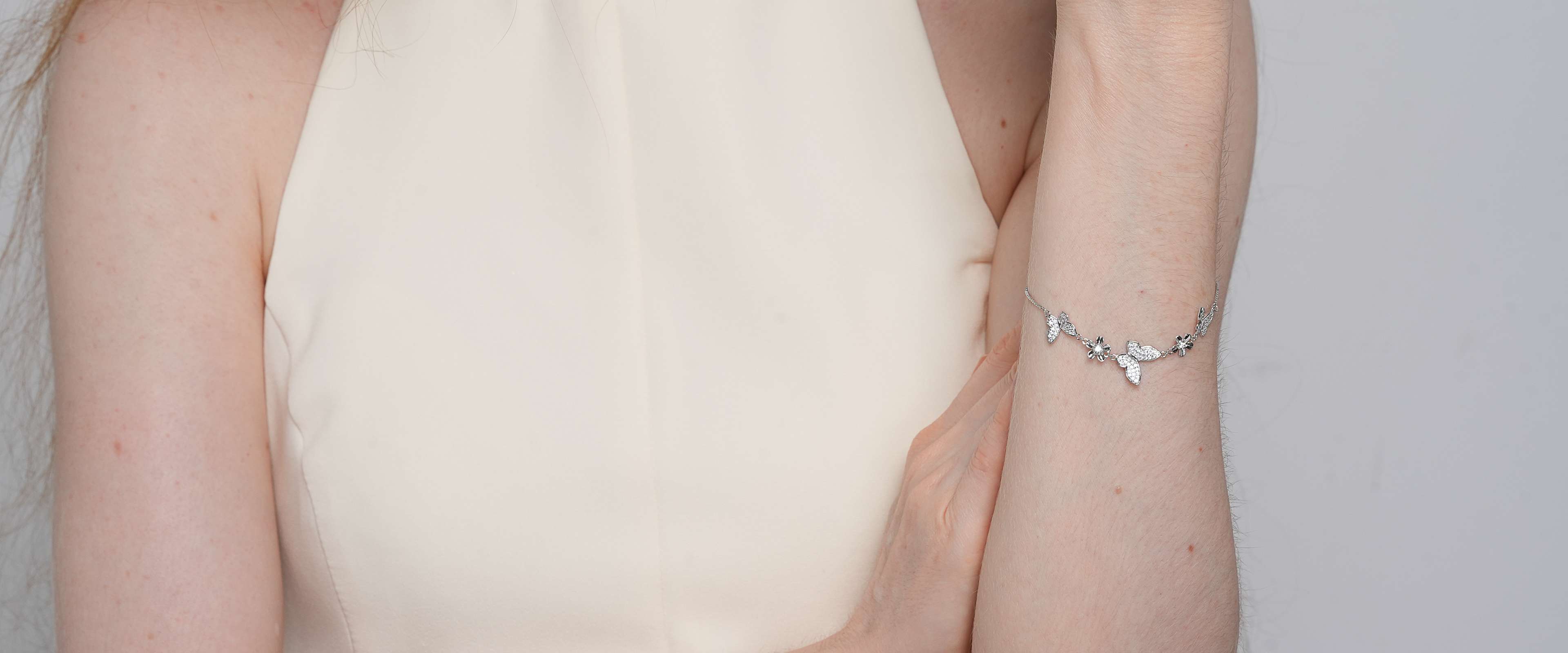 Shining Star Jewelry Women's Adjustable Moissanite Butterfly Flower Fine Bracelet Shining Star Jewelry Women's Adjustable Moissanite Butterfly Flower Fine Bracelet