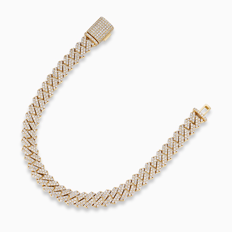 Shining Star Jewelry Hip Hop Fashion Trend 14K Gold Plated Miami Cuban Bracelet