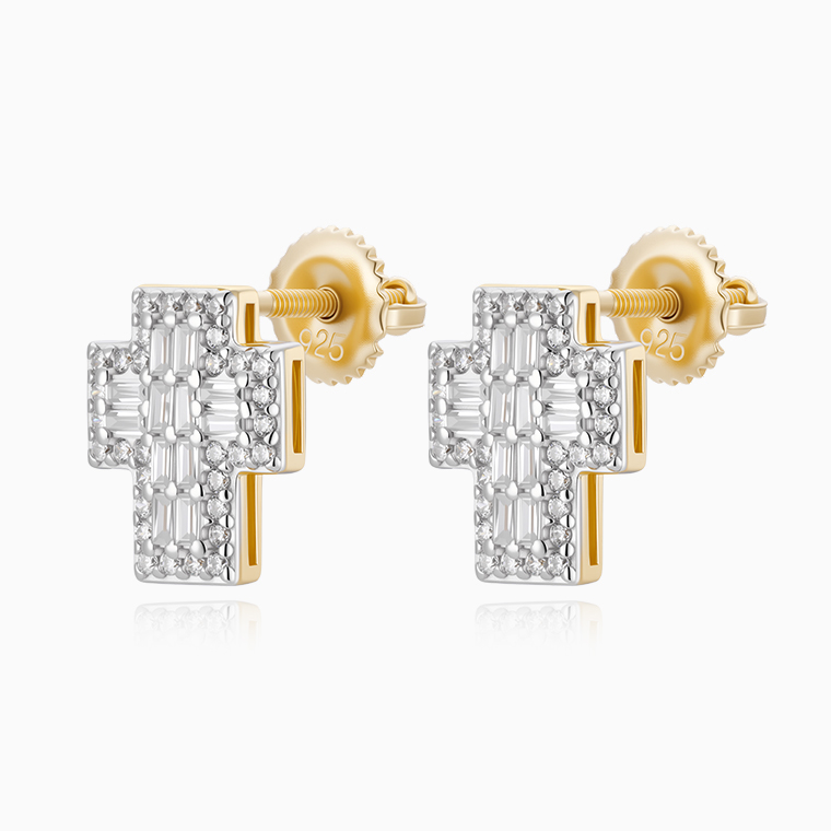 Men's Hip-Hop Stud Earrings | 925 Silver Moissanite/Zircon- Shining Star