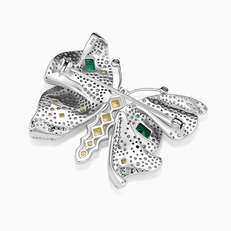 925 sterling silver women's brooch | Moissanite hip hop jewelry | Cvd hip hop jewelry