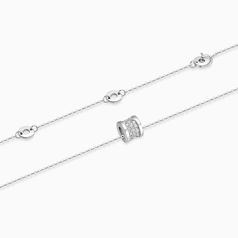 Shining Star Jewelry Women's Diamond 925 Silver Daily Simple Style Fine Necklace