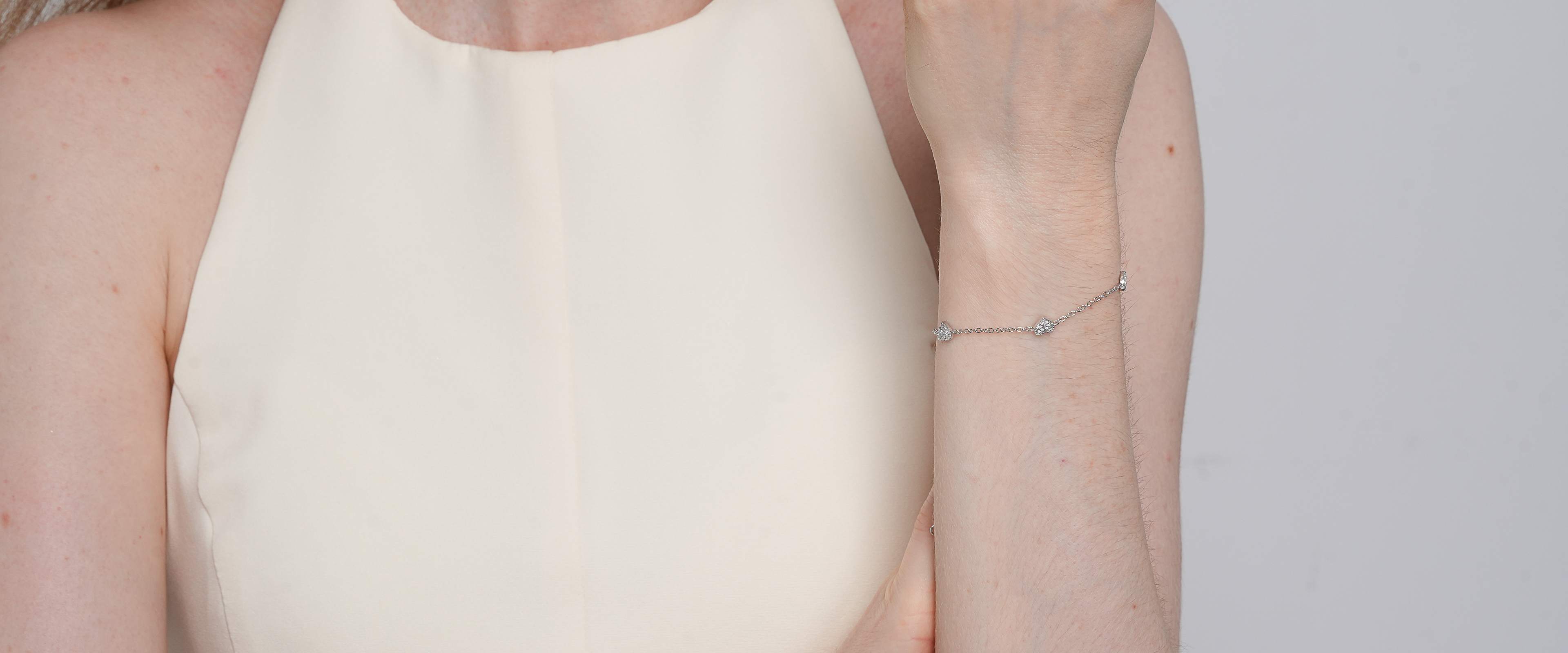 Shining Star Jewelry Adjustable Zircon Love Heart Women's Fine Bracelet