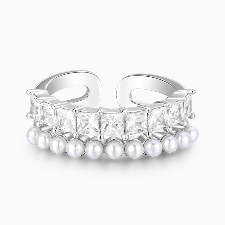 moissanite hip hop ring