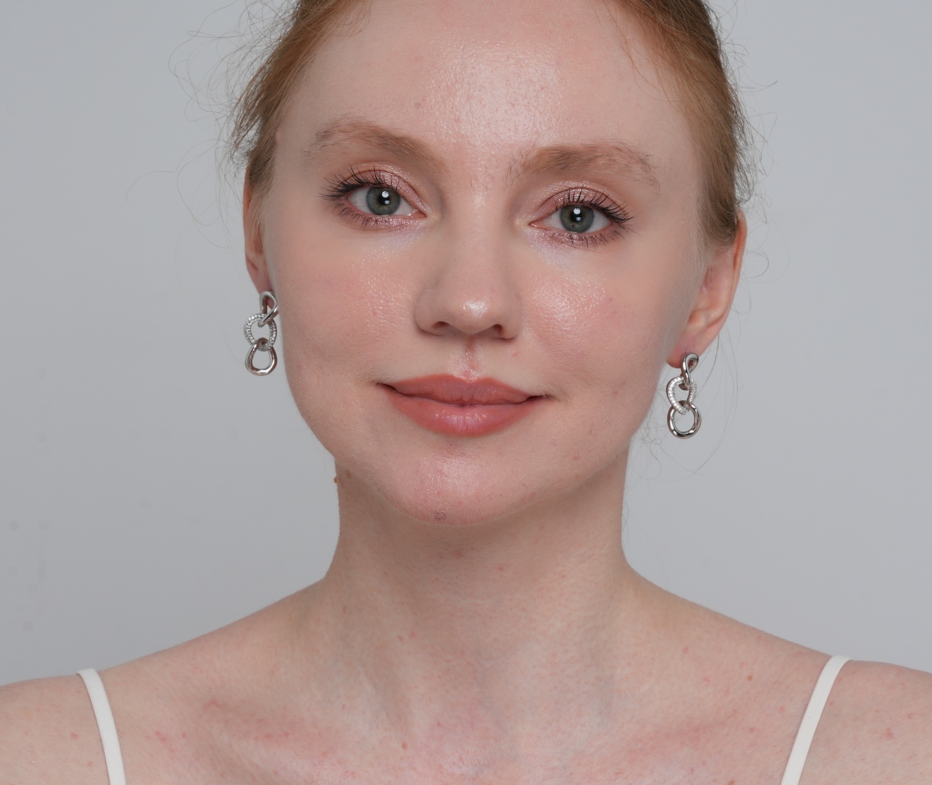 Shining Star Jewelry Simple Style Sterling Silver Zircon Women's Dangle Earrings Shining Star Jewelry Simple Style Sterling Silver Zircon Women's Dangle Earrings