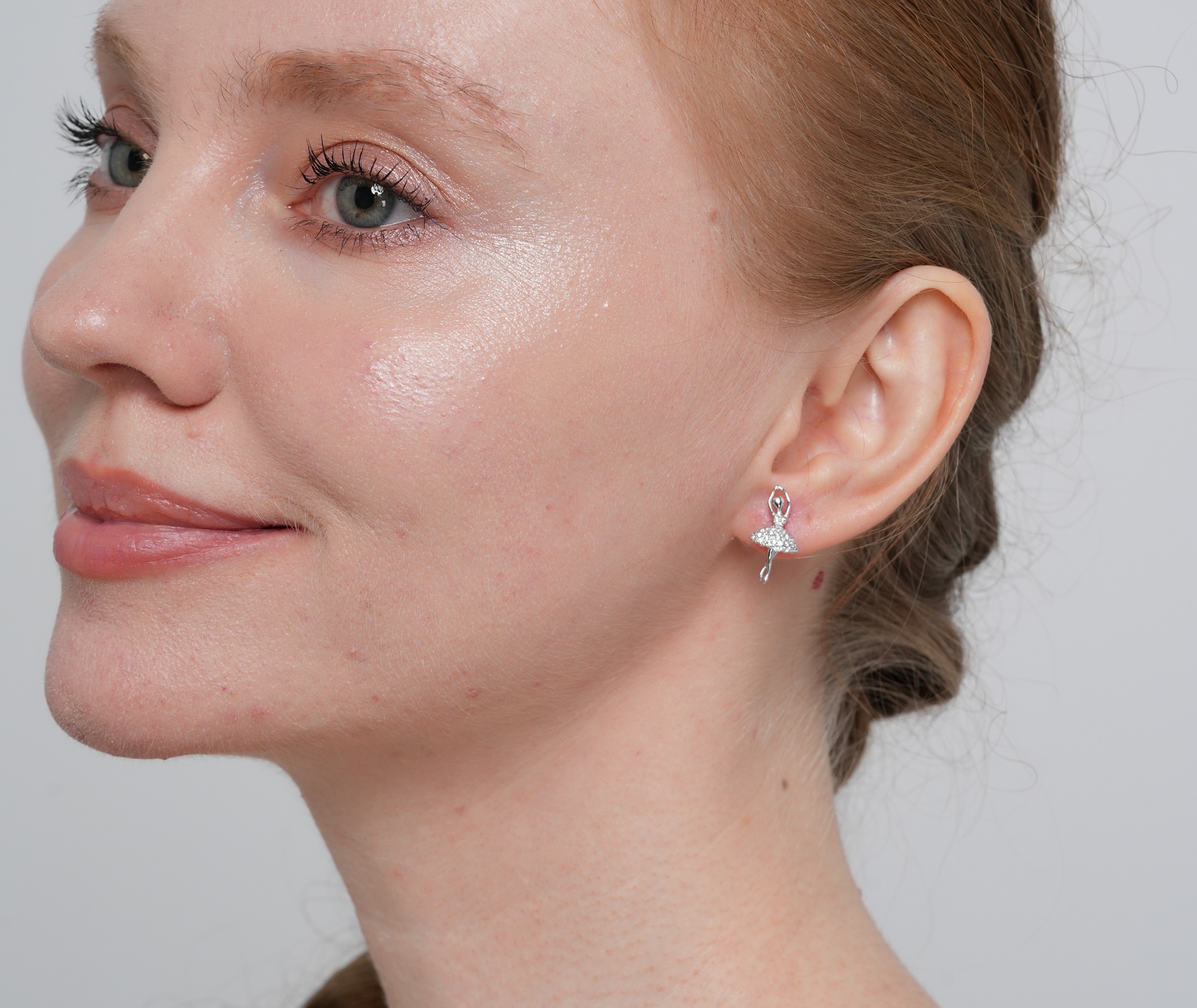 Shining Star Jewelry Dancing Girl Sterling Silver Stud Earrings Jewelry Women