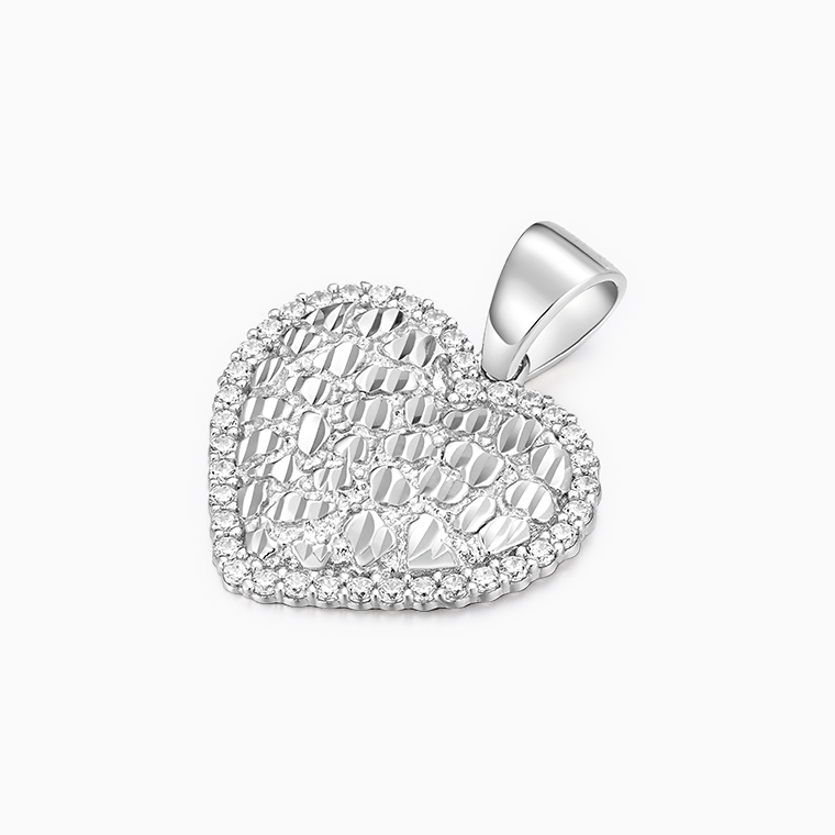 Shining Star Jewelry Manufacturer Wholesale Nugget Heart Cz Pendant