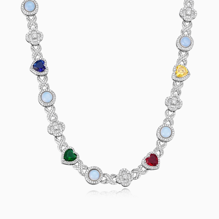 Moissanite Cuban link necklace, 925 sterling silver necklace, Iced out necklace, cubic zirconia chain, men&rsquo;s jewelry, women&rsquo;s jewelry, hip hop necklace, luxury chain, custom jewelry