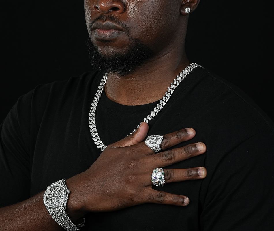 Shining Star Jewelry Wholesale White Gold Moissanite Thin 11mm Miami Cuban Chain