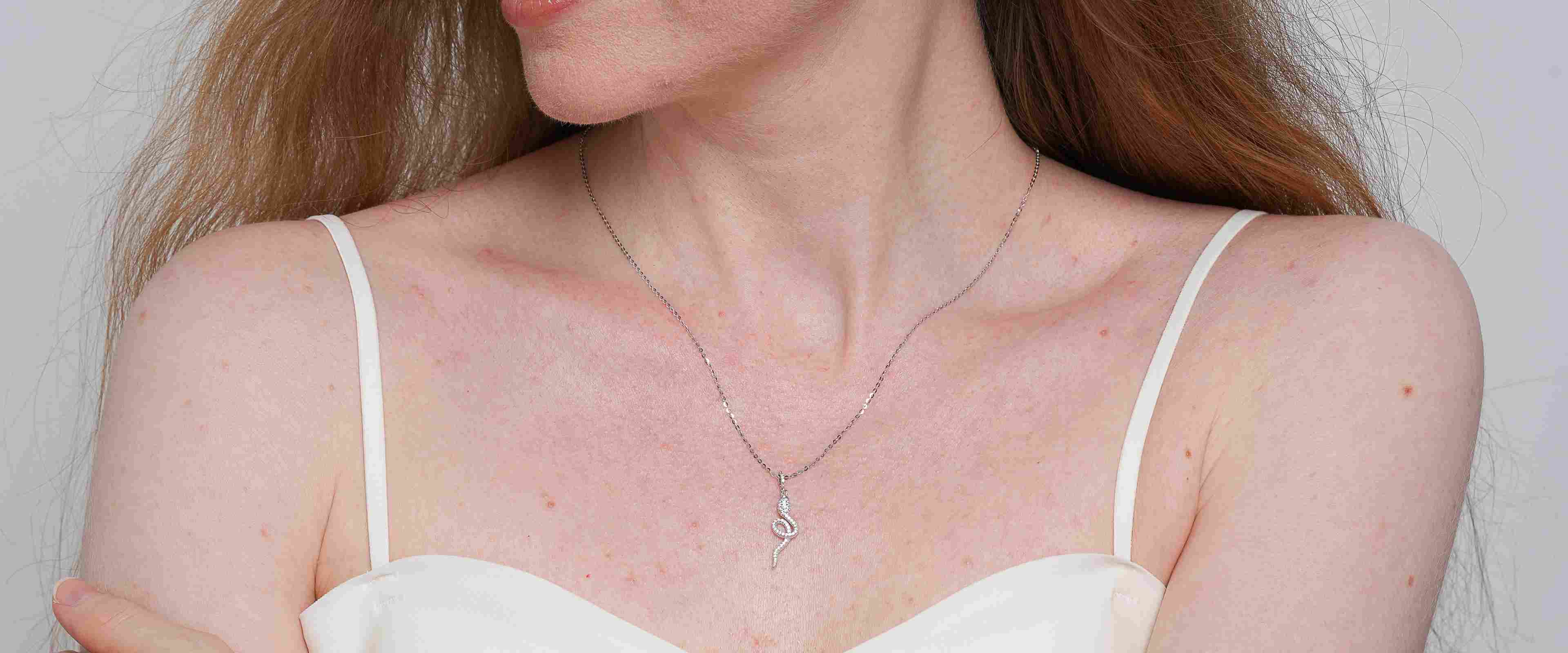 Shining Star Jewelry Iced Out Moissanite 925 Silver Snake Pendant Fine Necklace