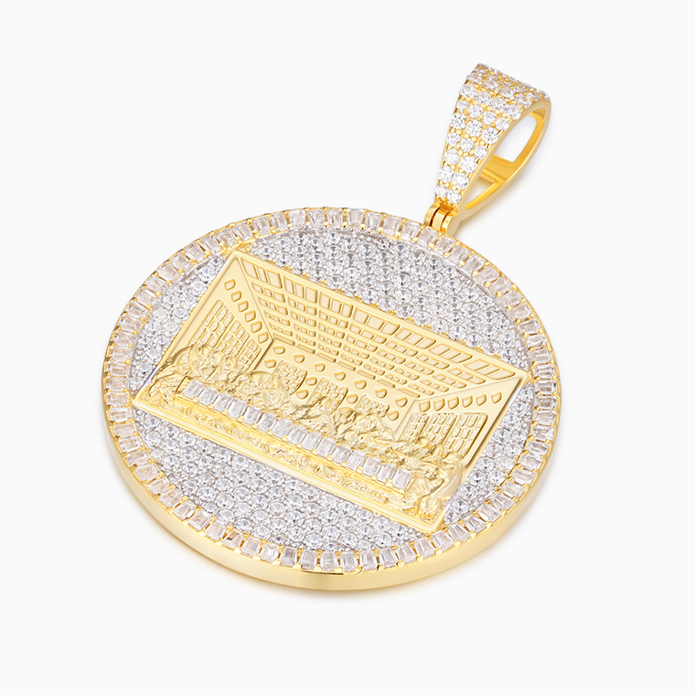 Shining Star Jewelry 18K Gold Round Pendants Christian Religious Jewelry