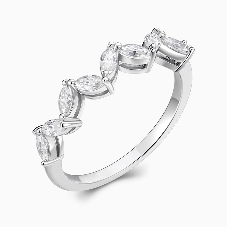 Shining Star Jewelry Luxury 925 Silver Vvs Moissanite Wedding Set For Women