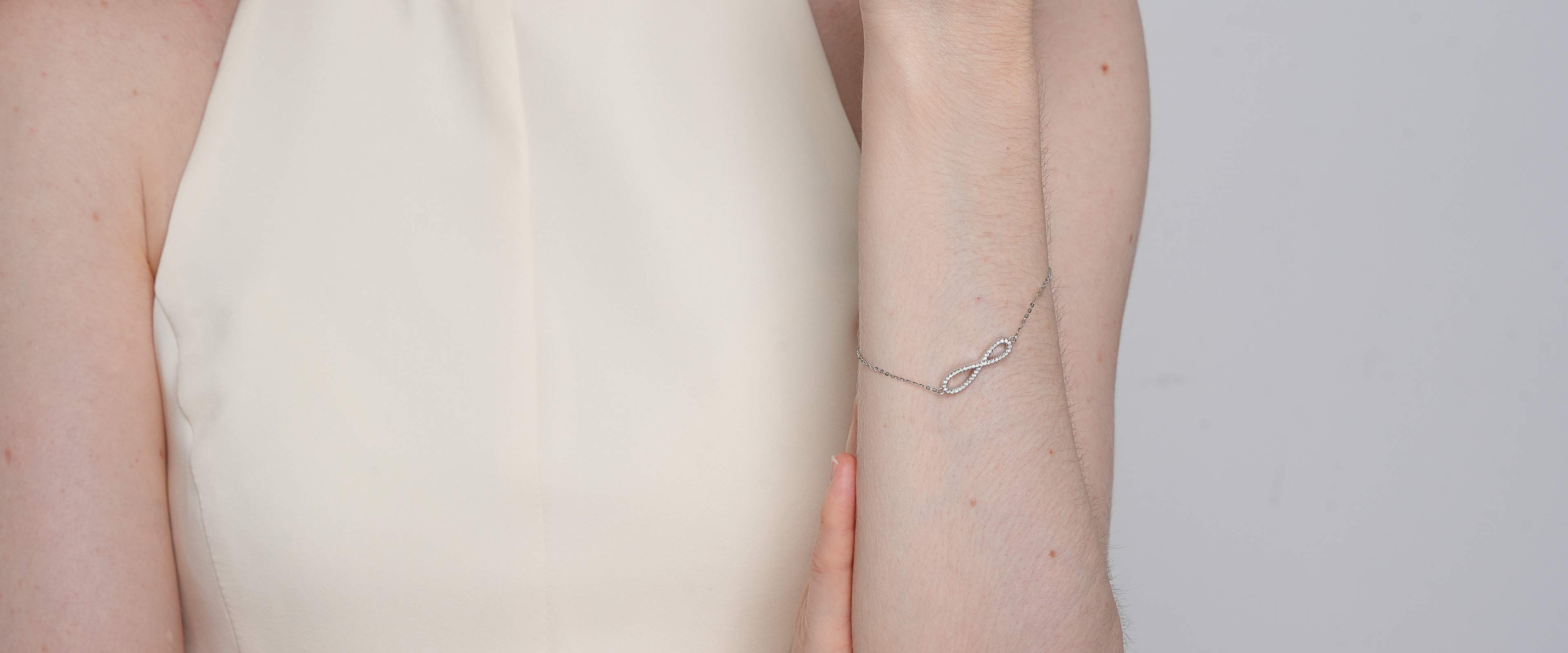 Shining Star Jewelry Adjustable 925 Silver Zircon Women's Fine Infinity Bracelet Shining Star Jewelry Adjustable 925 Silver Zircon Women's Fine Infinity Bracelet