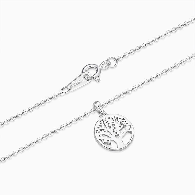 Shining Star Jewelry Women's Adjustable Moissanite Tree Pendant Fine Necklace