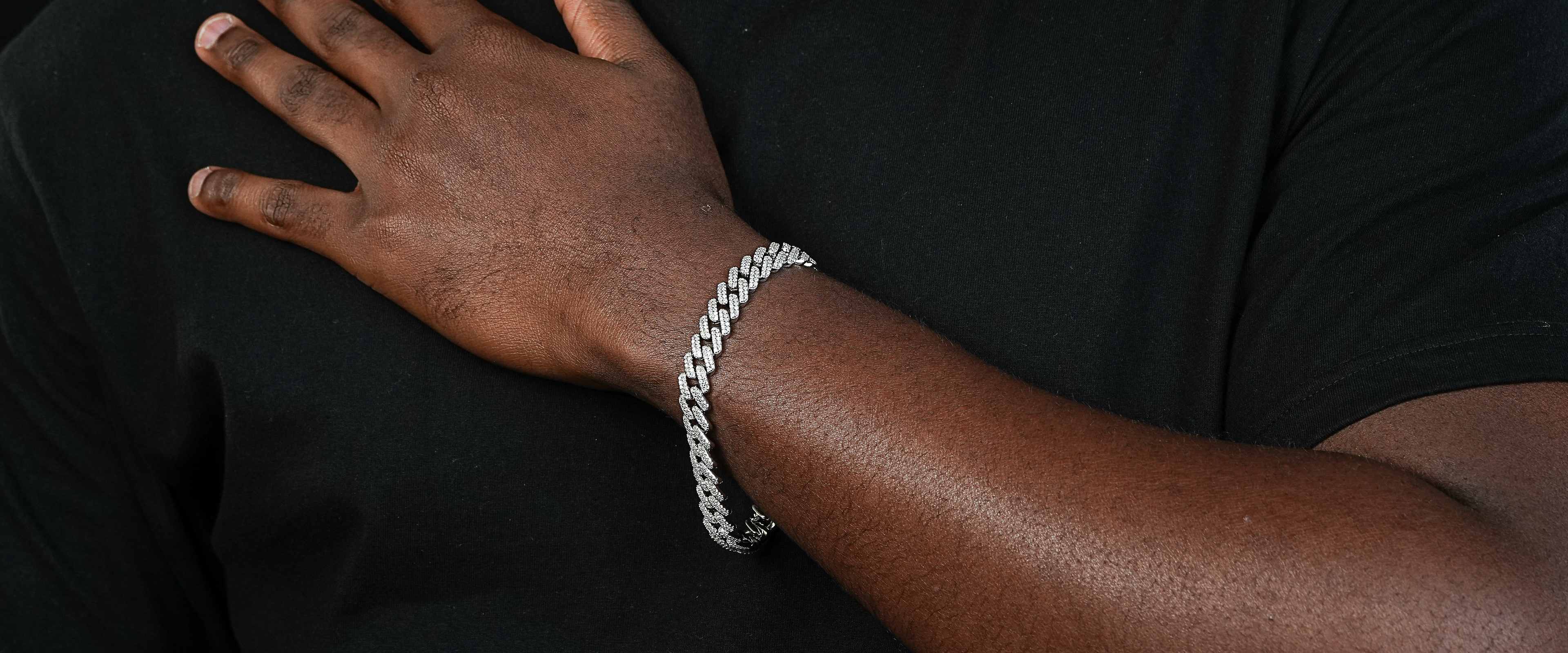 Shining Star Jewelry Classic Miami Hip Hop Moissanite 925 Silver Cuban bracelet