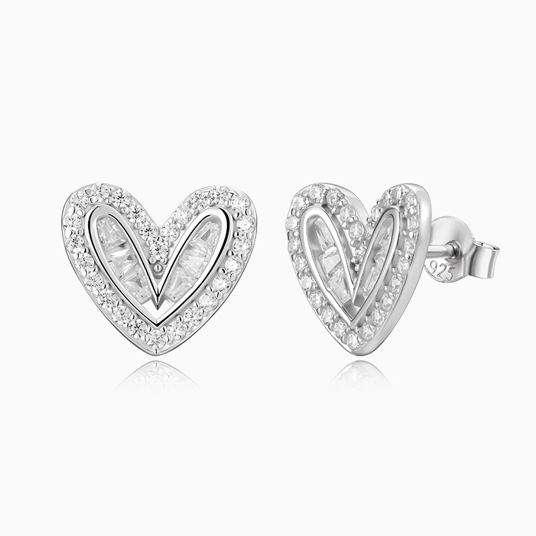 Wholesale Custom Heart Stud Earrings for Women
