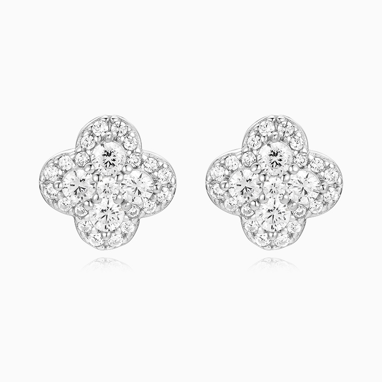 Shining Star Jewelry Men Iced Out Moissanite Flower Shape Cluster Earrings Shining Star Jewelry Men Iced Out Moissanite Flower Shape Cluster Earrings