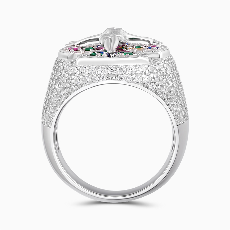 Shining Star Jewelry Hip Hop Christian Jesus Cross Colored Zircon Crucifix Ring Shining Star Jewelry Hip Hop Christian Jesus Cross Colored Zircon Crucifix Ring