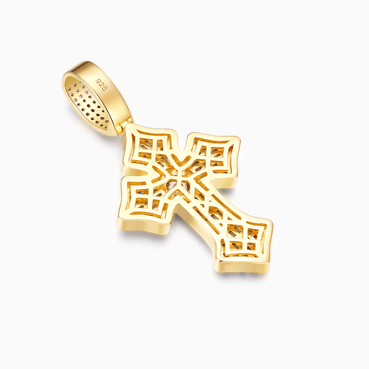 Shining Star Jewelry High Quality Baguette VVS Moissanite Hip Hop Cross Pendant