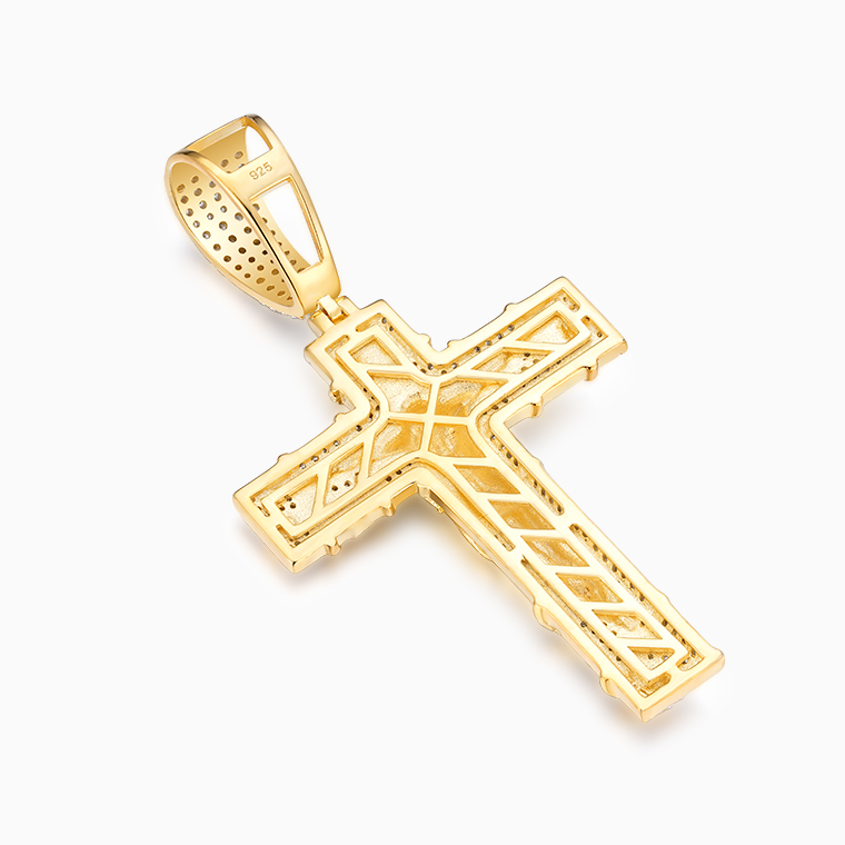 Shining Star Jewelry Christian Sterling Silver Crucifixion Jesus Cross Pendant