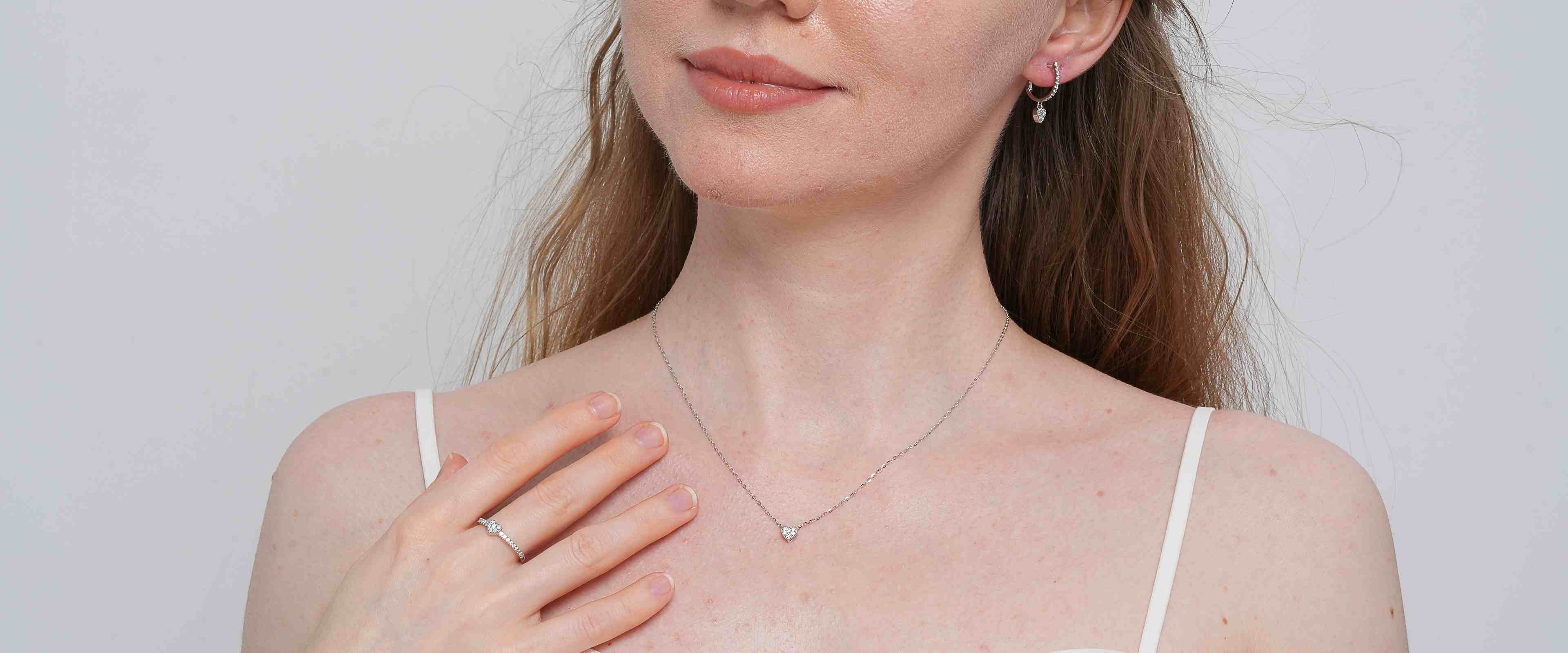 Shining Star Jewelry High Quality 925 Sterling Silver Heart-Shaped Jewelry Set