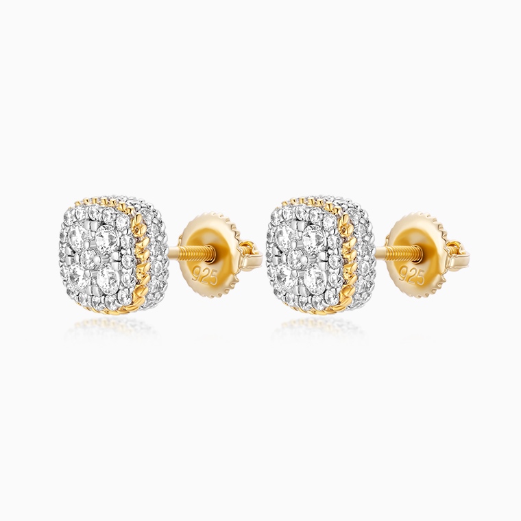 Shining Star Jewelry High Quality Micro Pave Cubic Zirconia Silver Stud Earrings