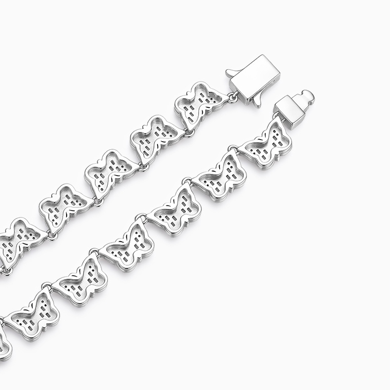 Shining Star Jewelry Luxury Moissanite Baguette Sparkling Butterfly Necklace Shining Star Jewelry Luxury Moissanite Baguette Sparkling Butterfly Necklace