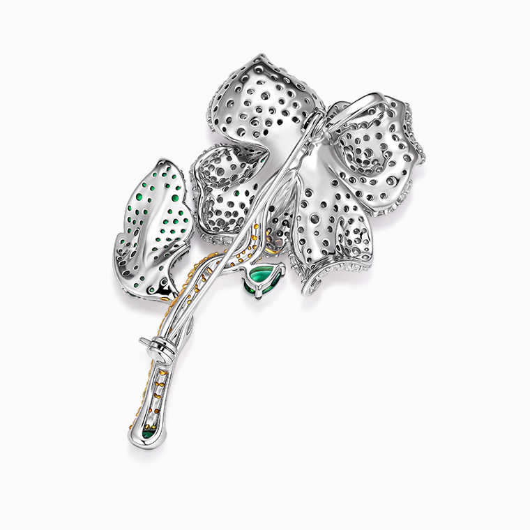 925 sterling silver women's brooch | Moissanite hip hop jewelry | Cvd hip hop jewelry