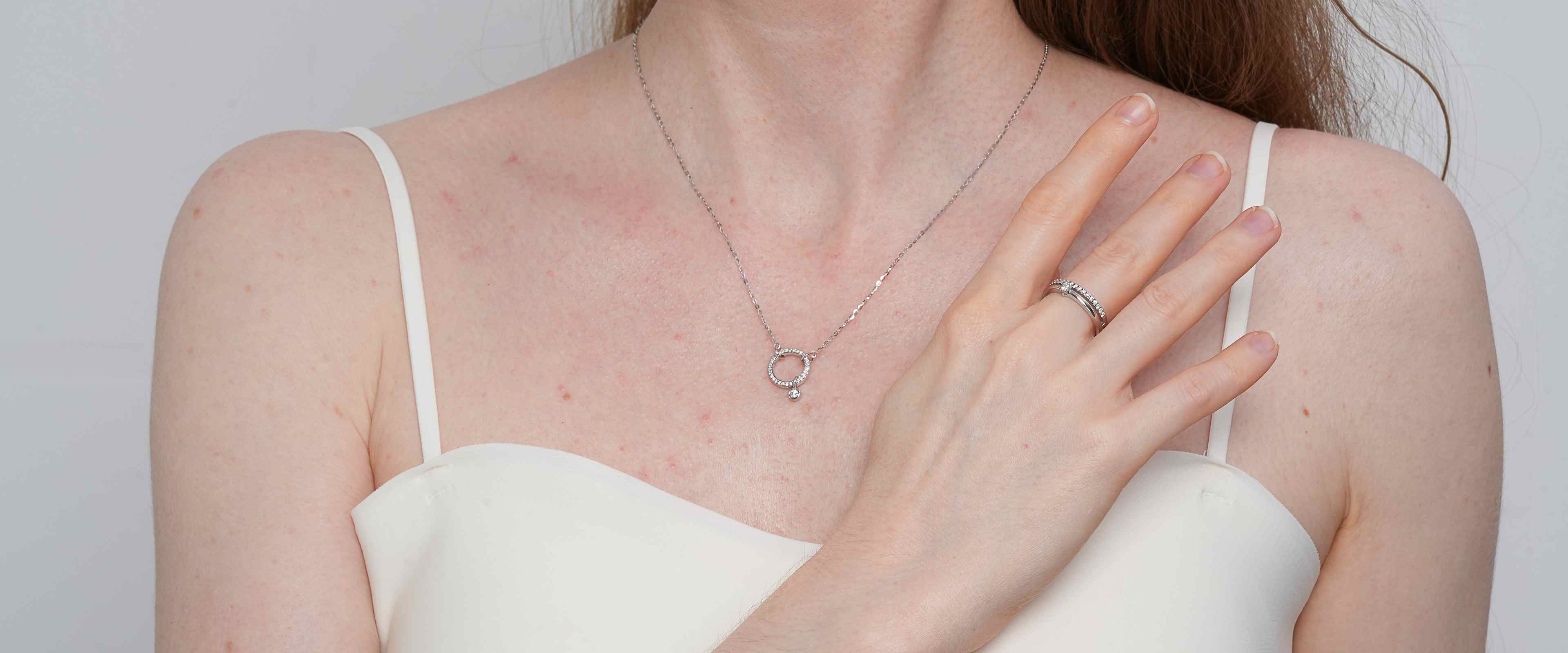 Shining Star Jewelry Moissanite Jewelry Set Necklace Rings With Gra Certification