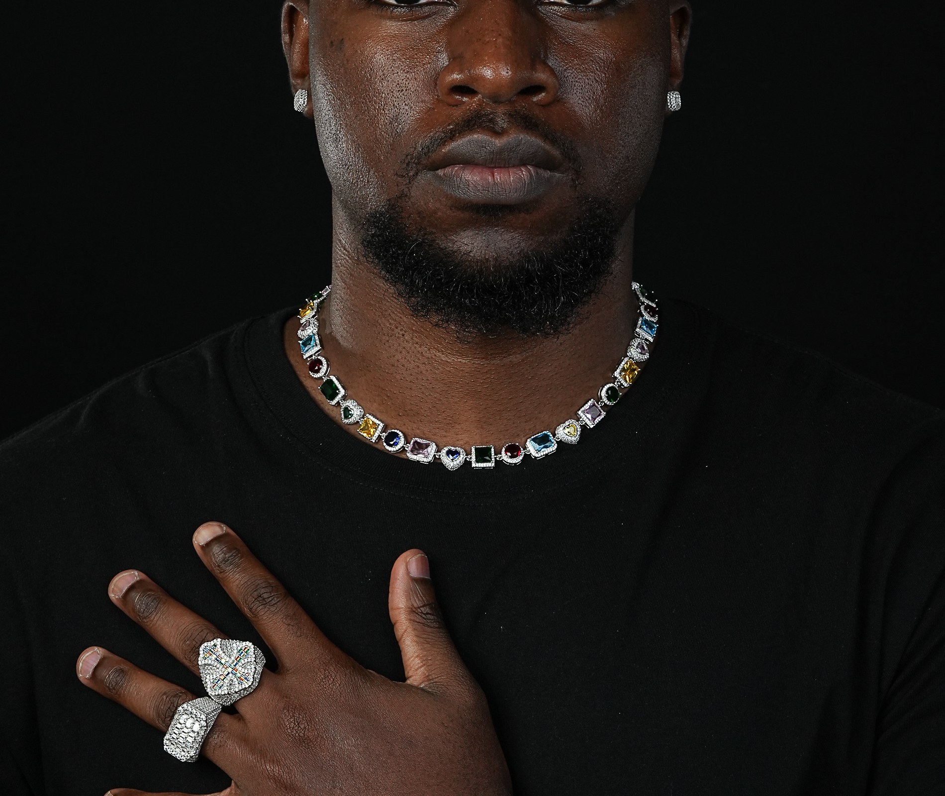 Shining Star Jewelry Mixed Gemstone Tennis Chain Colored Necklace For Women Shining Star Jewelry Mixed Gemstone Tennis Chain Colored Necklace For Women