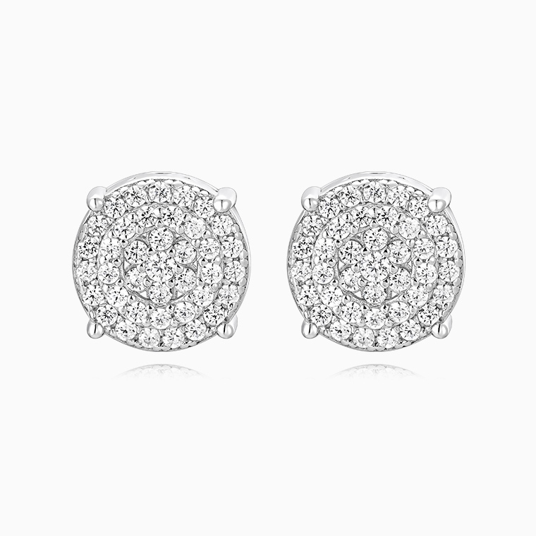 Shining Star Jewelry Hip Hop Platinum Plated Silver Moissanite Stud Earrings Shining Star Jewelry Hip Hop Platinum Plated Silver Moissanite Stud Earrings