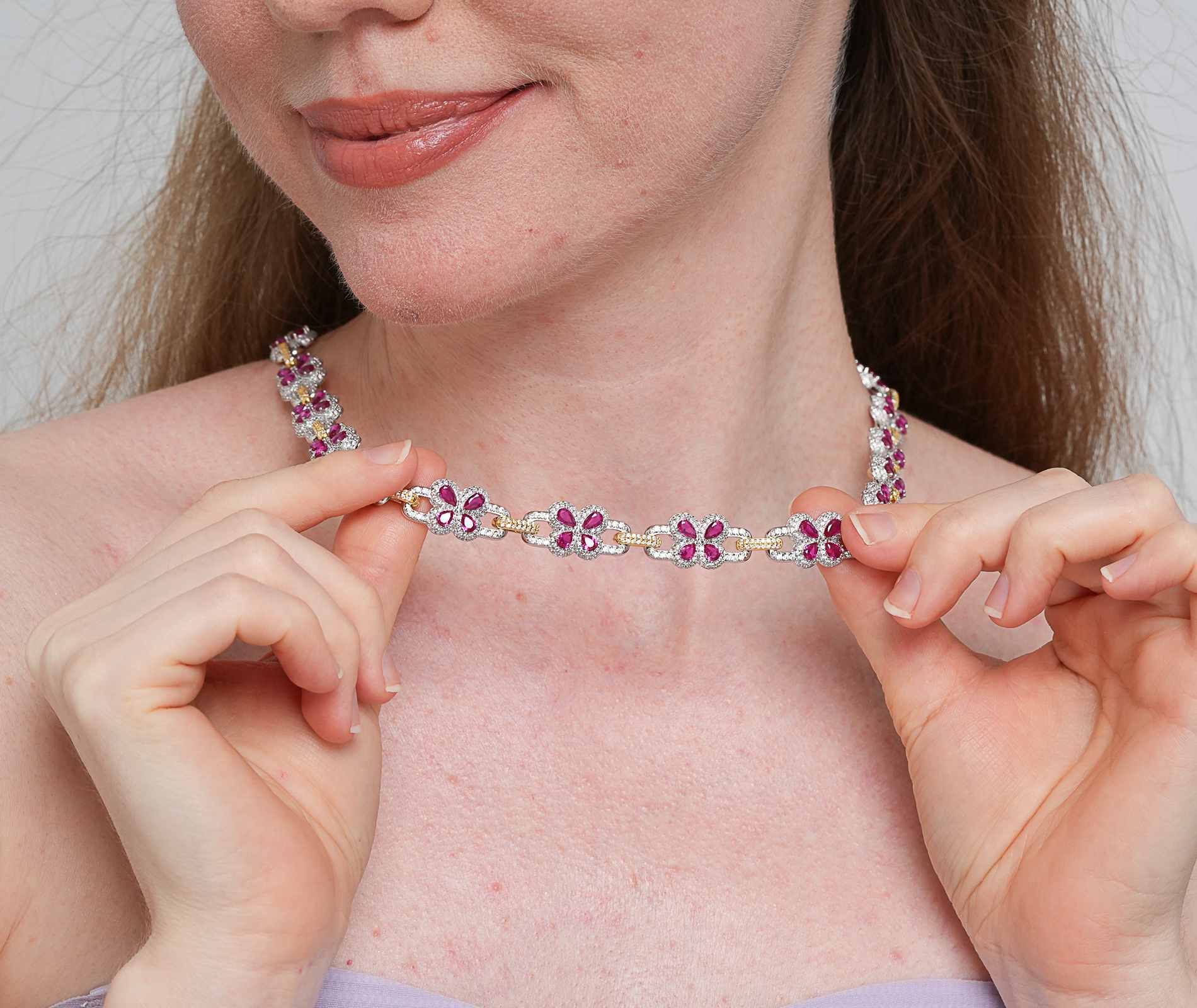 Shining Star Jewelry New Arrival Hip Hop Pink Cz Butterfly Bracelet For Women