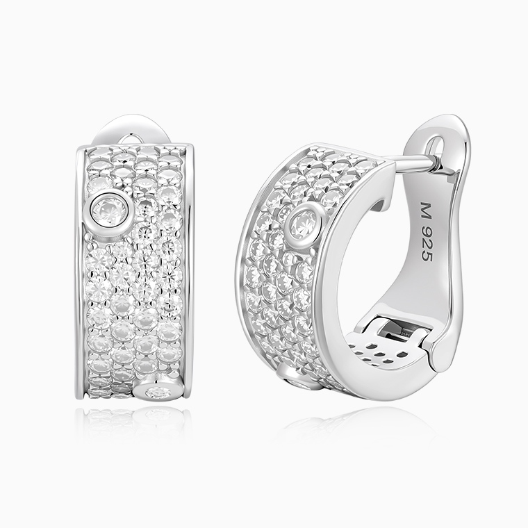 Shining Star Jewelry Trendy Women Zircon 925 Sterling Silver Fashion Jewelry Set