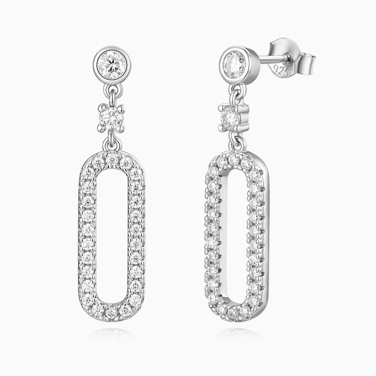 Shining Star Jewelry Geometry Fine Moissanite 3 Piece Jewelry Sets For Women