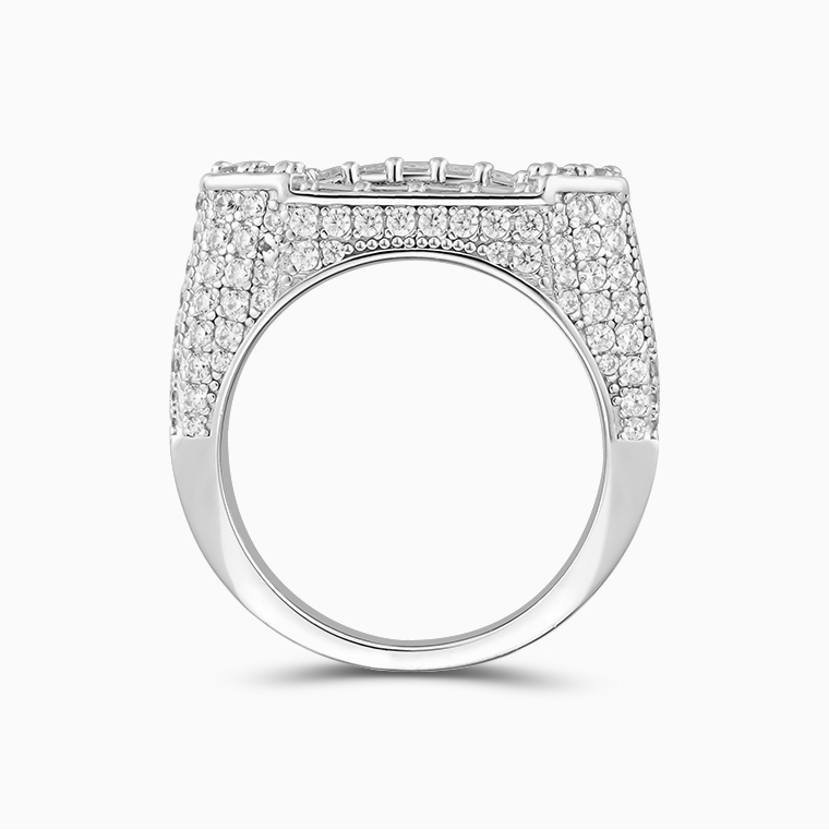 Shining Star Jewelry Hip Hop Mens Rectangle full cubic Zirconia iced Out Ring
