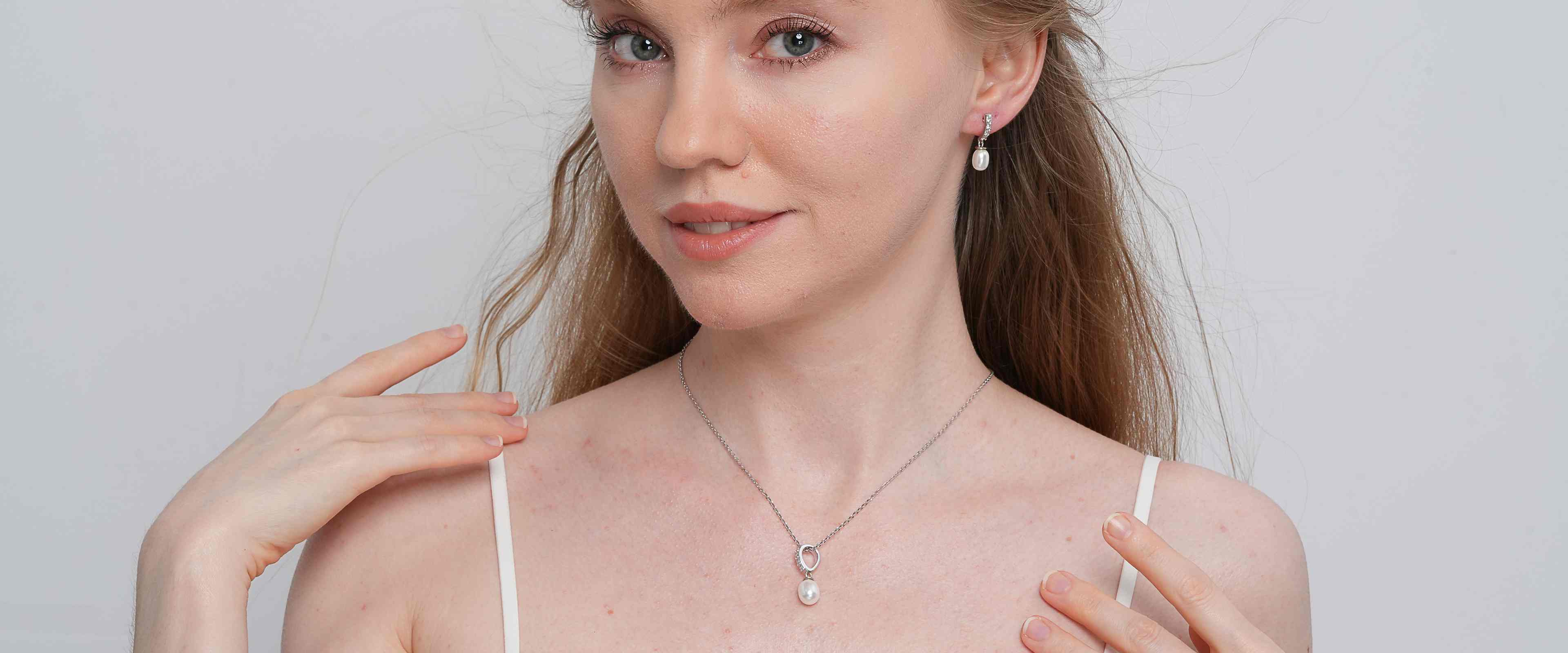 Shining Star Jewelry Fashion Fresh Water Pearl S925 Silver Jewellery Set