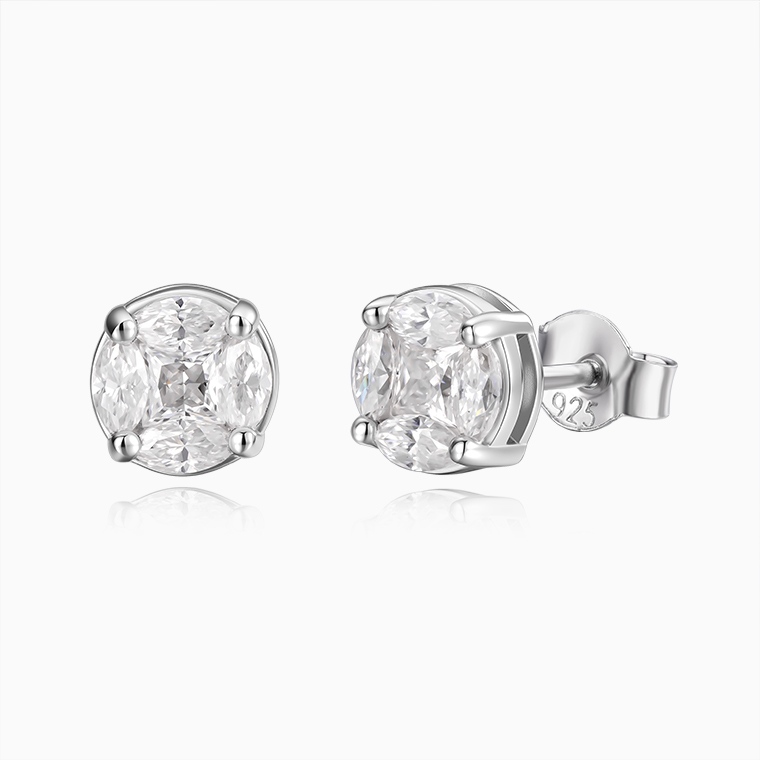 Shining Star Jewelry Party Round Diamond Fashion Jewelry Set For Women