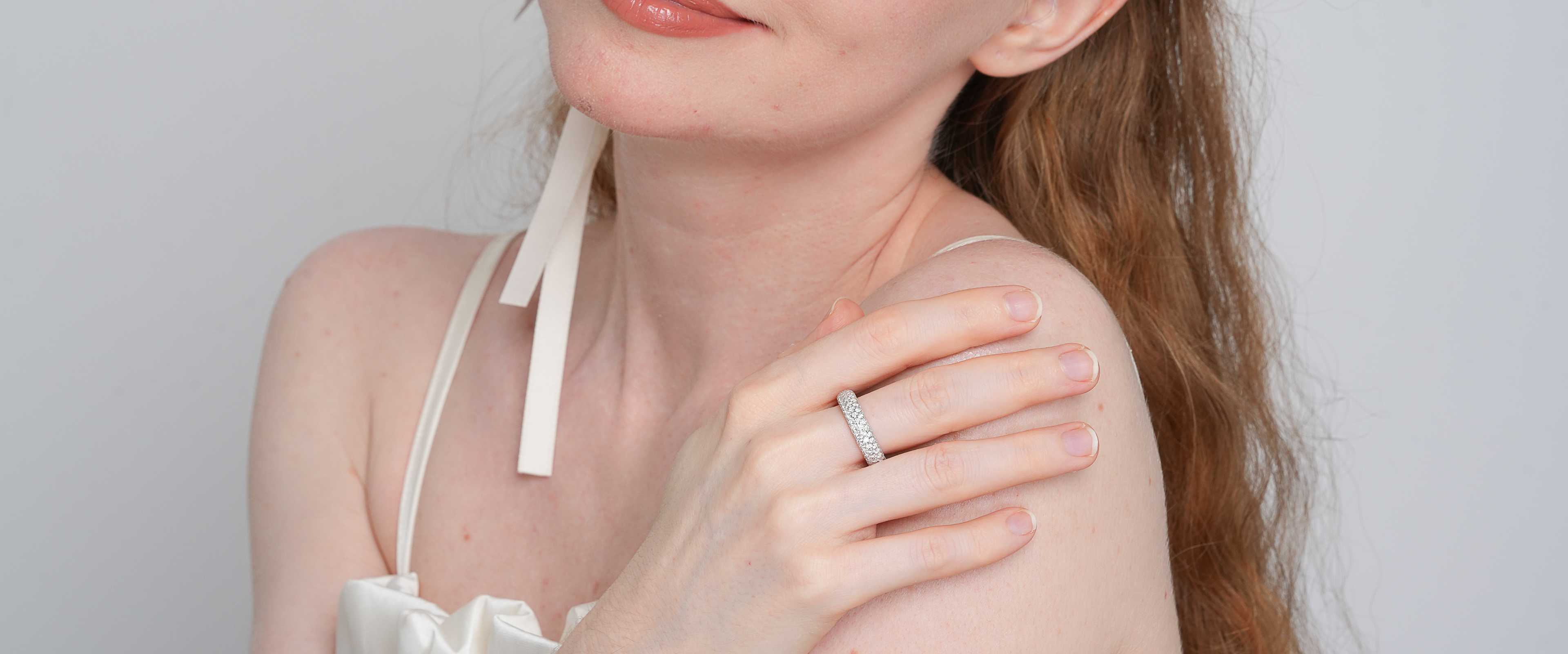 Shining Star Jewelry Trendy Solid 925 Silver Iced Out Moissanite Women's Ring Shining Star Jewelry Trendy Solid 925 Silver Iced Out Moissanite Women's Ring