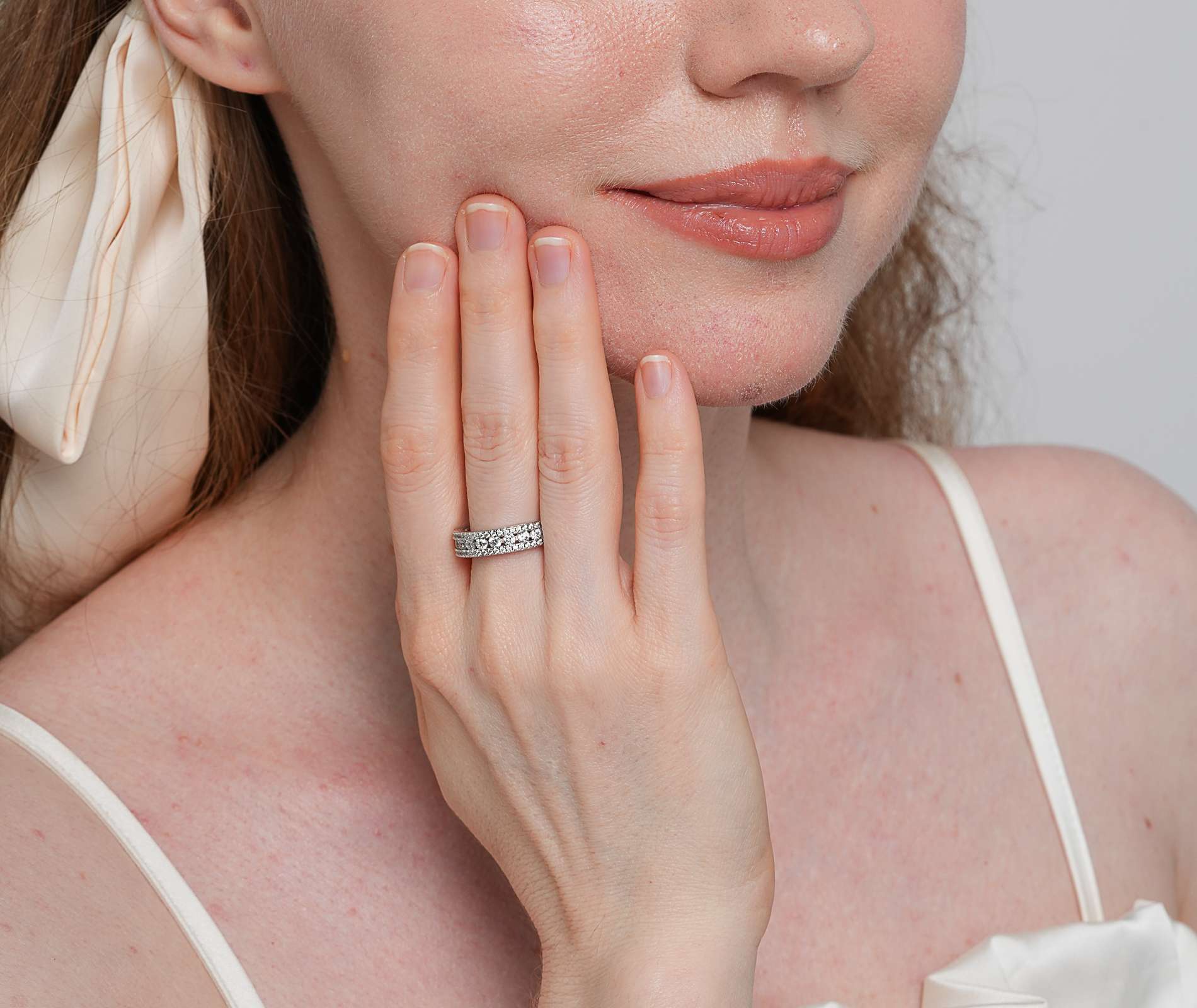 Shining Star Jewelry Moissanite Love Tokens Half Eternity Ring Gift For Women Shining Star Jewelry Moissanite Love Tokens Half Eternity Ring Gift For Women