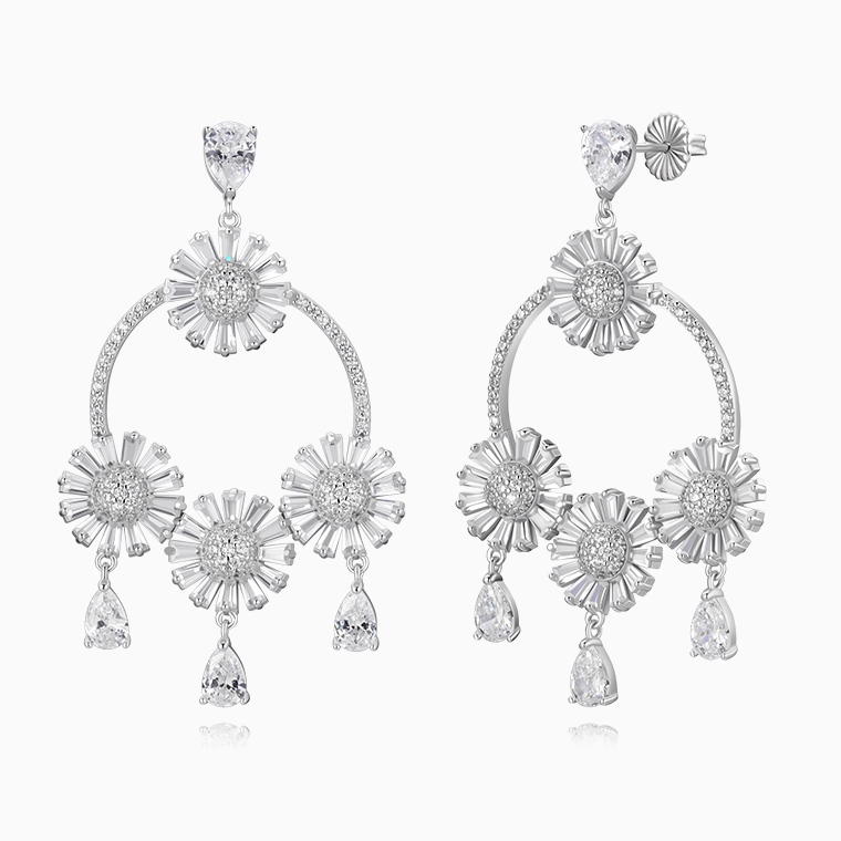 Custom Women's Iced Out Zircon Earrings