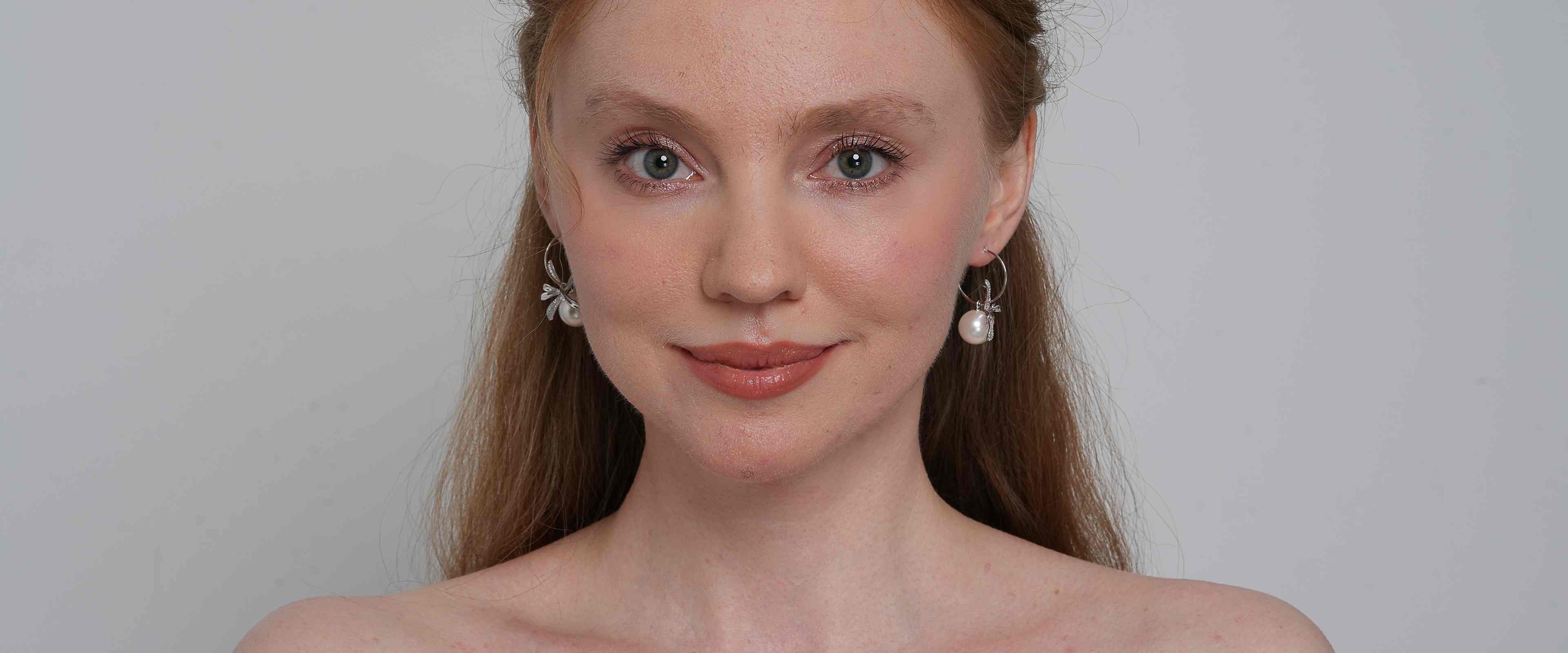 Shining Star Jewelry Sterling Silver Moissanite Flower Dangling Pearl Earrings