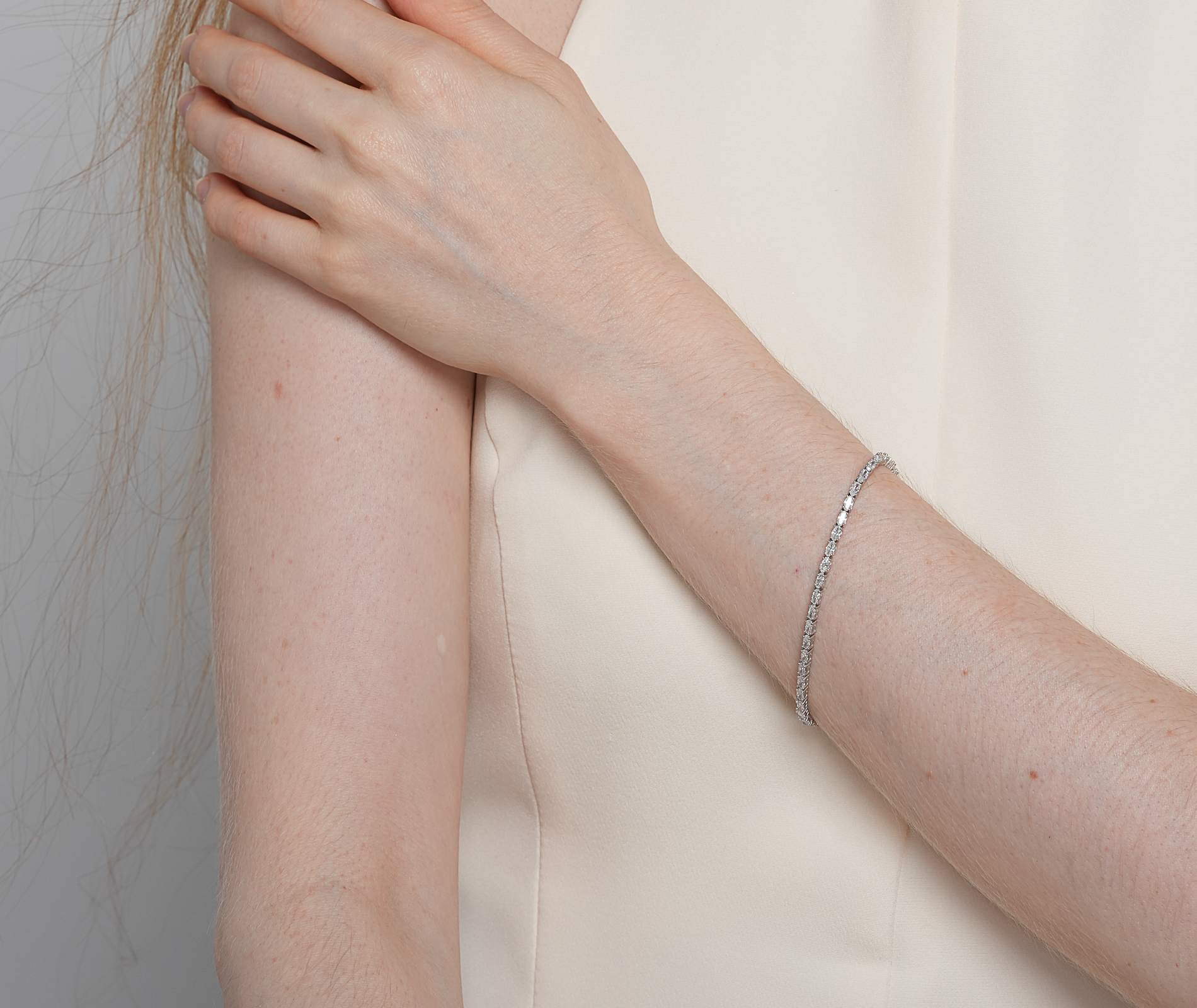 Shining Star Jewelry Fashion Iced Out Moissanite Oval Cut Tennis Bracelet Women