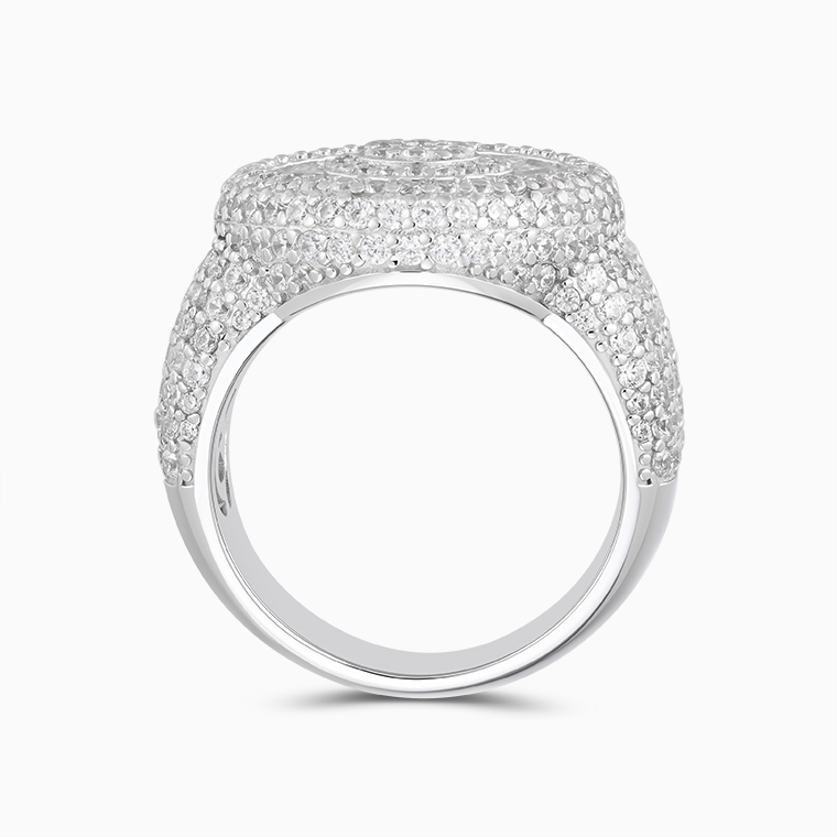 Shining Star Jewelry Hip Hop Rapper Luxury Mossanite Sterling Silver Men Ring