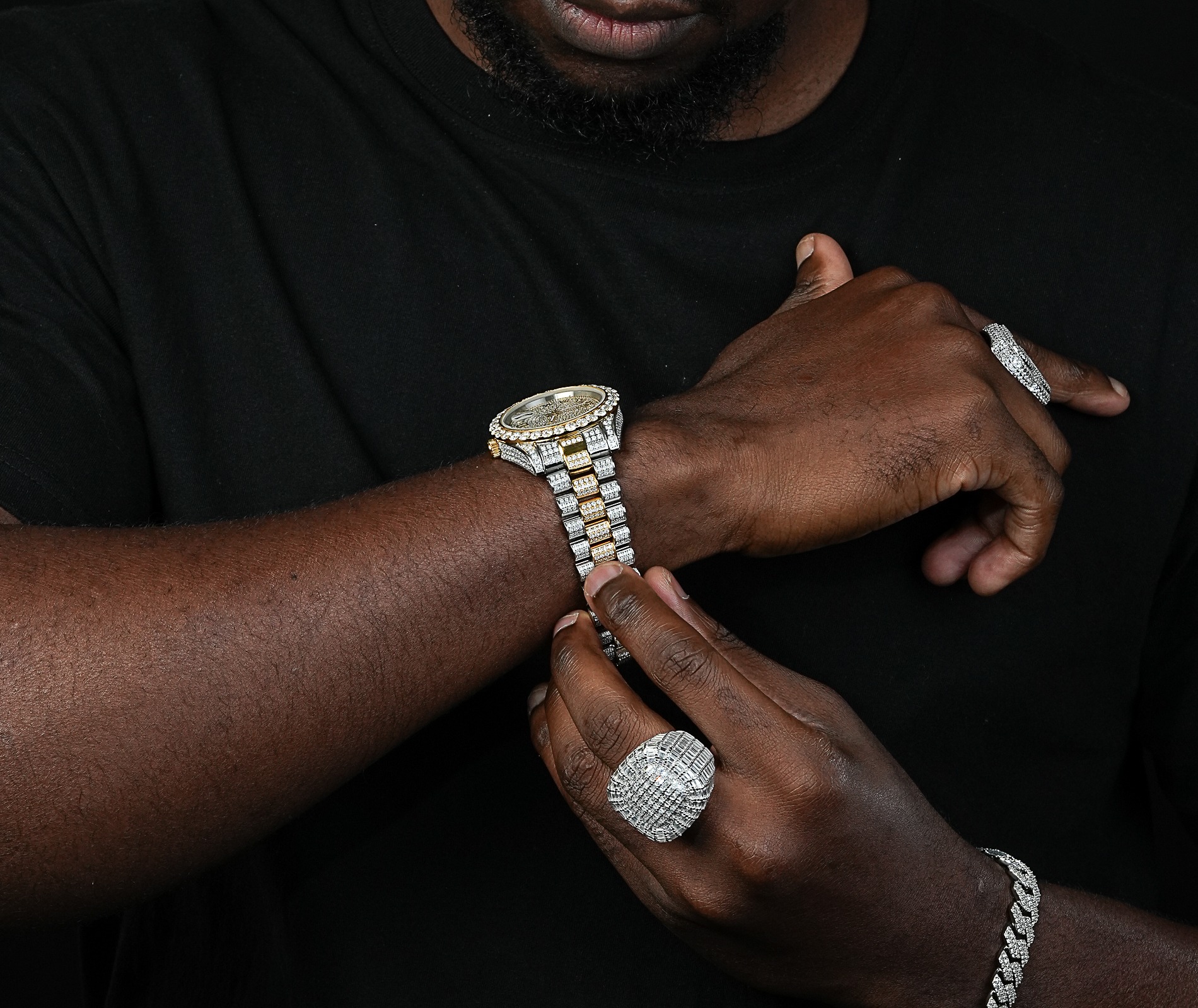 Shining Star Jewelry Men Watches High Quality Mechanical Design Diamond Watches