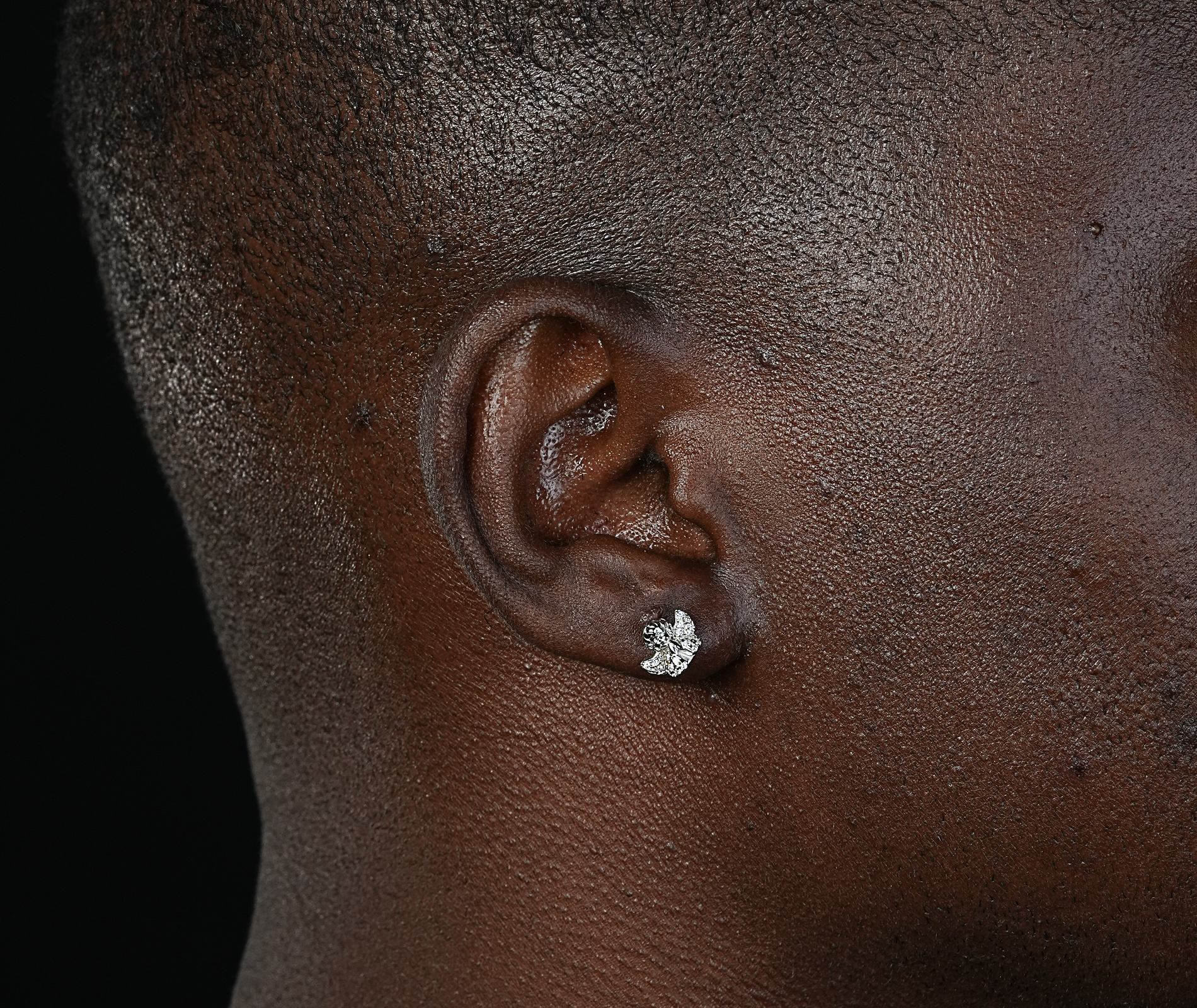 Shining Star Jewelry New Trend Moissanite Mini Cupid Angle Cherub Stud Earrings