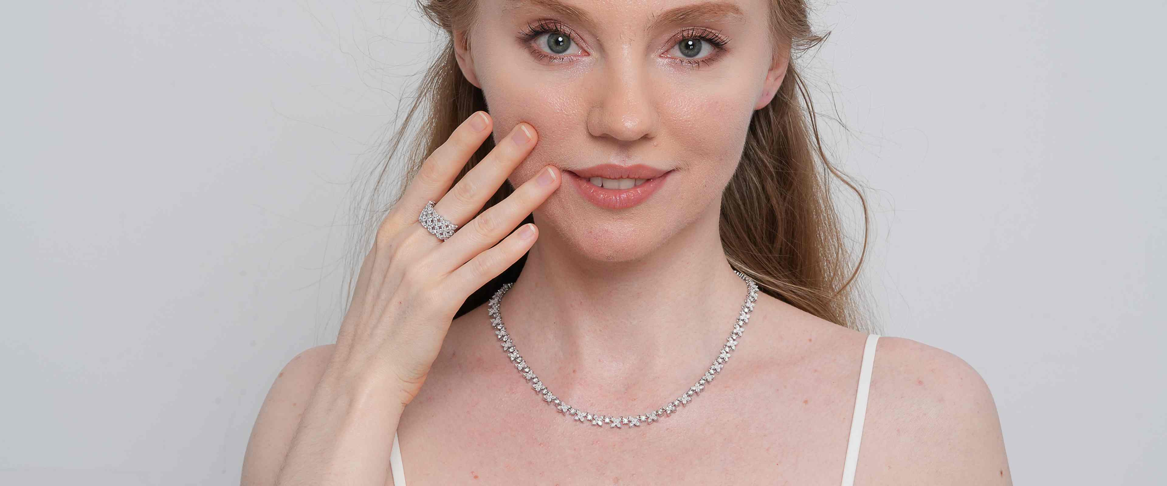 Shining Star Jewelry Bridal Women Cubic Zircon 925 Sterling Silver Jewelry Set