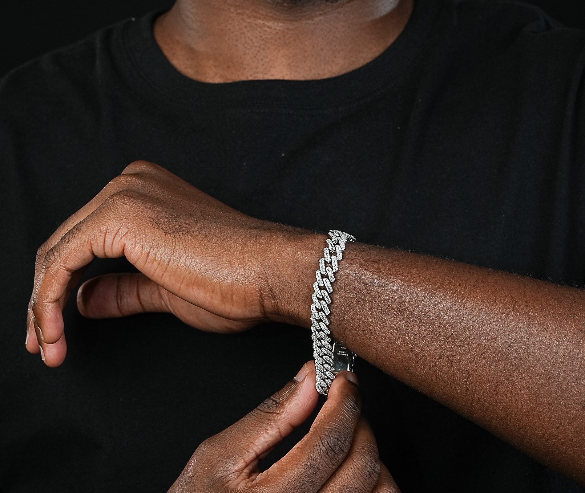 Shining Star Jewelry Classic Miami Hip Hop Moissanite 925 Silver Cuban bracelet