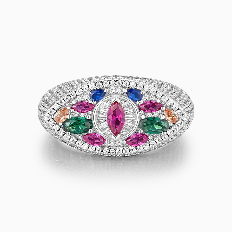 Shining Star Jewelry Fashion Colorful Cz Stone Fine Jewelry Rings For Men